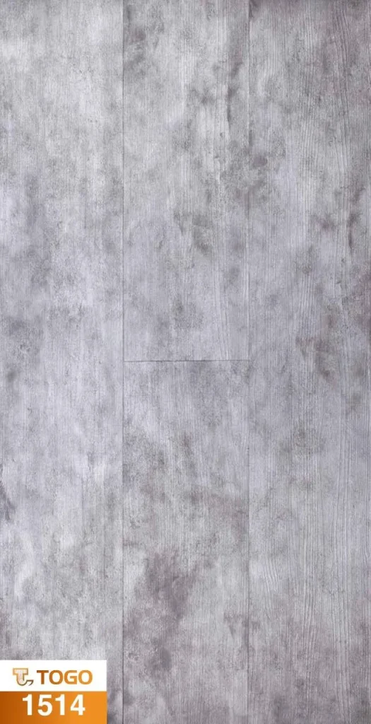 کفپوش PVC توگو کد 1514 طرح بتن طوسی روشن ابعاد 15×90
