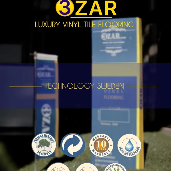 کفپوش PVC سزار وارداتی با ضخامت 2 میل و طرح چوب طبیعی