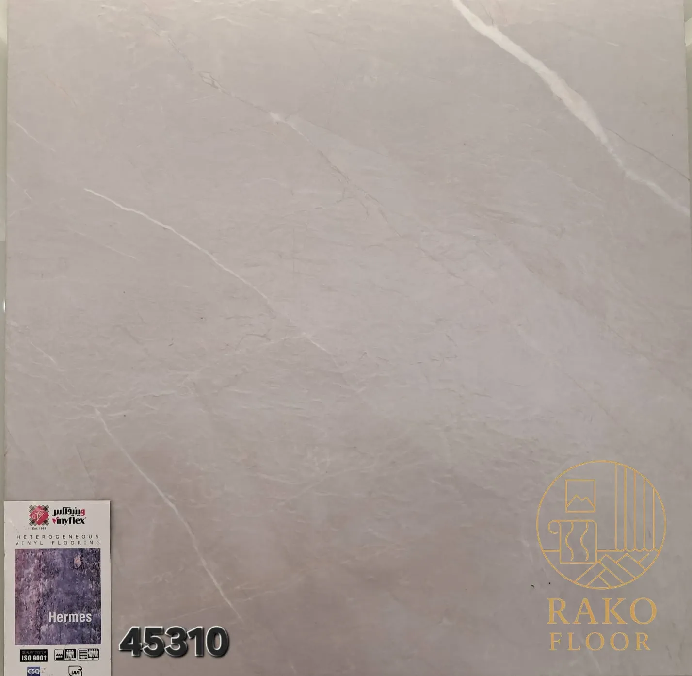 کفپوش هرمس مرمر طوسی روشن کد 45310
